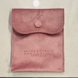Levian Pink Suede Pouch